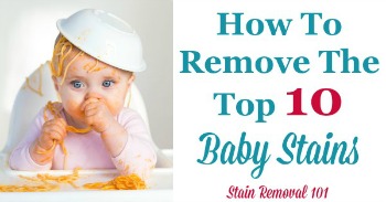 How to remove the top 10 baby stains
