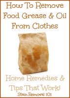 how to remove grease from clothes