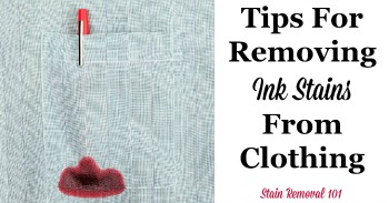 Tips for removing ink stain from clothing