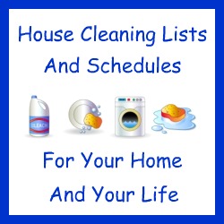 house cleaning lists and schedules for your home