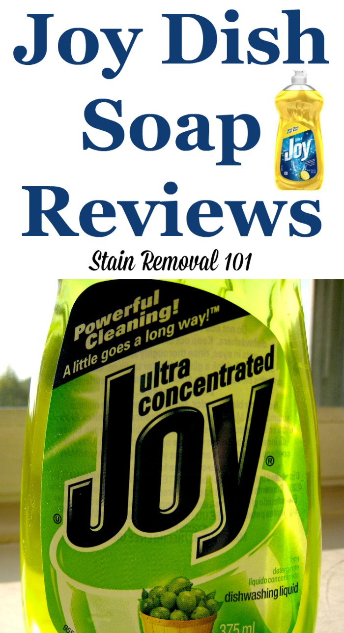 Joy dish soap reviews and uses around your home, as shared by Stain Removal 101 readers #JoyDishSoap #JoyDishwashingLiquid #DishSoapReviews