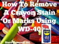 how to remove crayon stain with WD-40
