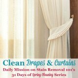 Clean drapes and curtains