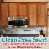 clean kitchen cabinets