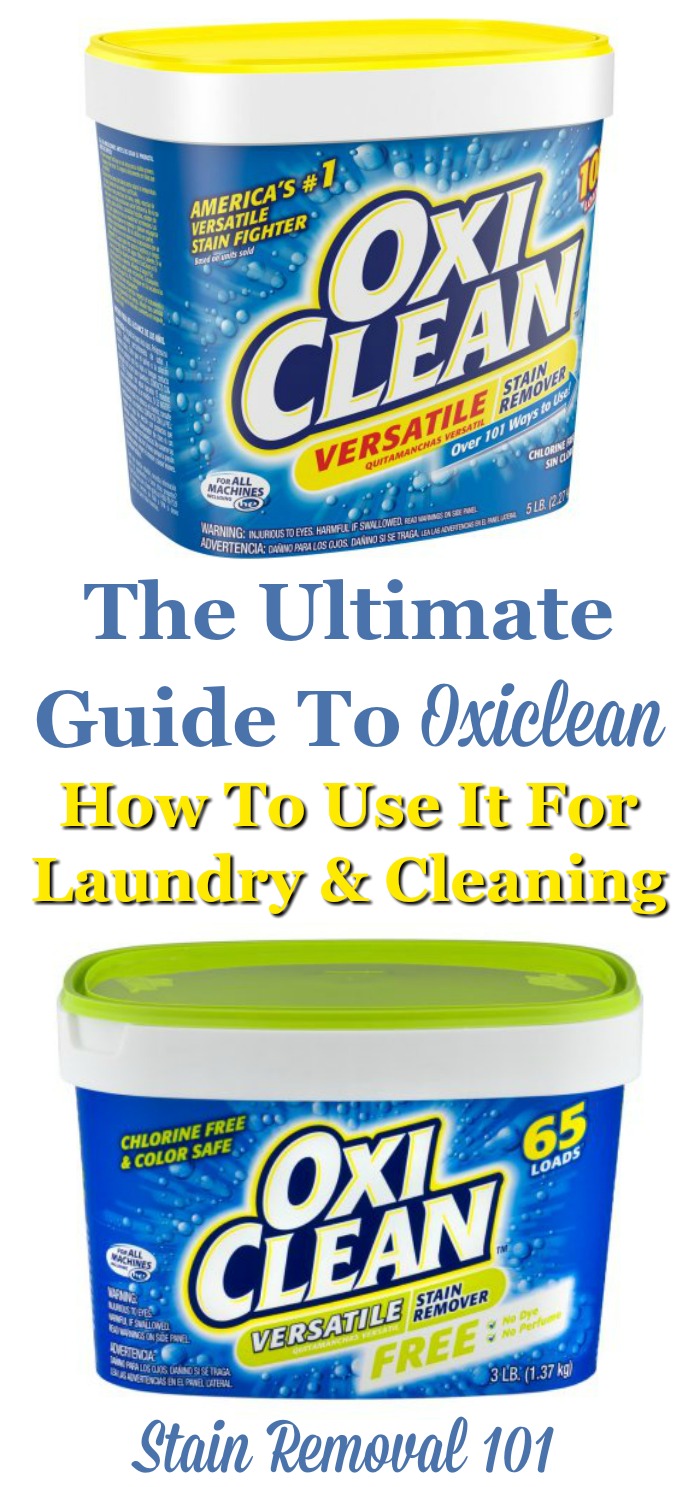 Here is the ultimate guide to Oxiclean, the product used to fight stains and clean all types of items. In this article I've provided lots of uses for this product, for both laundry and cleaning, as well as reviews of lots of products {on Stain Removal 101}