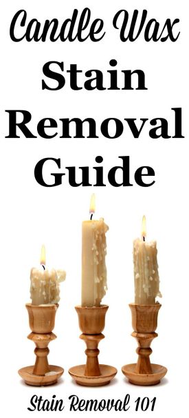 Candle wax stain removal guide for clothes, upholstery, carpet and more {on Stain Removal 101}