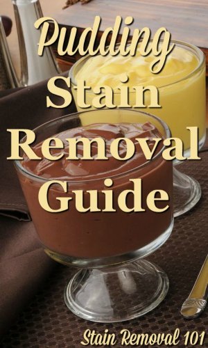 Step by step instructions for pudding stain removal for multiple flavors including chocolate and more, for clothing, upholstery and carpet {on Stain Removal 101}