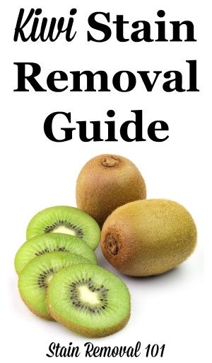 Step by step instructions for kiwi stain removal from clothes, upholstery and carpet {on Stain Removal 101}