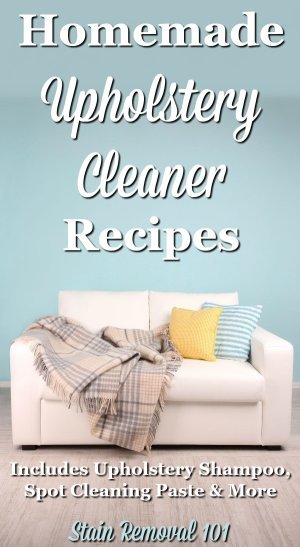 DIY Upholstery Cleaner Based On Science