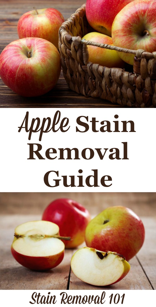 Apple stain removal guide for clothes, upholstery and carpet {on Stain Removal 101}