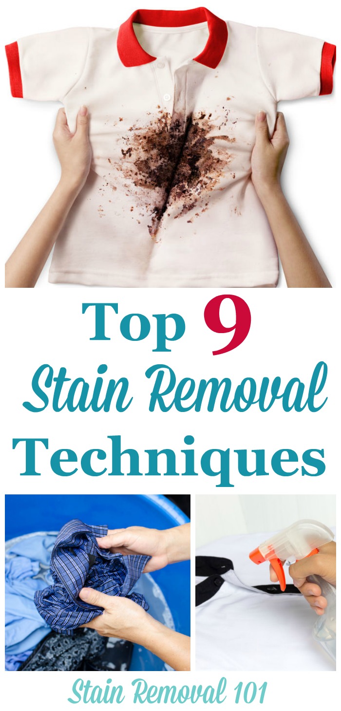 Top 9 stain removal techniques for removing virtually any type of stains {on Stain Removal 101}