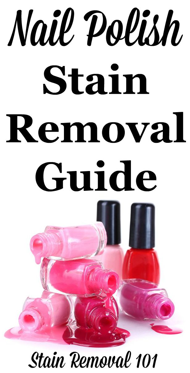 Nail polish stain removal guide for clothing, upholstery, carpet, and more {on Stain Removal 101}