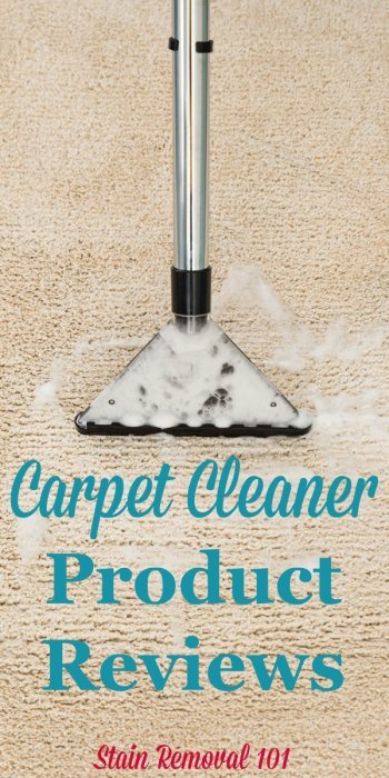 Here are carpet cleaner product reviews and ratings from readers, discussing various products designed to clean your whole carpet, not just a spot or stain on it {on Stain Removal 101}