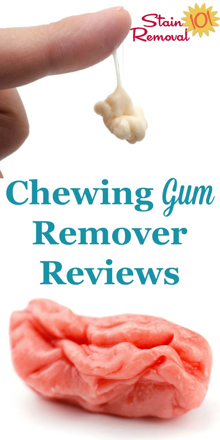 Here is a round up of chewing gum remover reviews to help you find out which gum removers actually get the job done, for clothes and fabric, hard surfaces and more {on Stain Removal 101} #ChewingGumRemover #GumRemover #GumRemoval