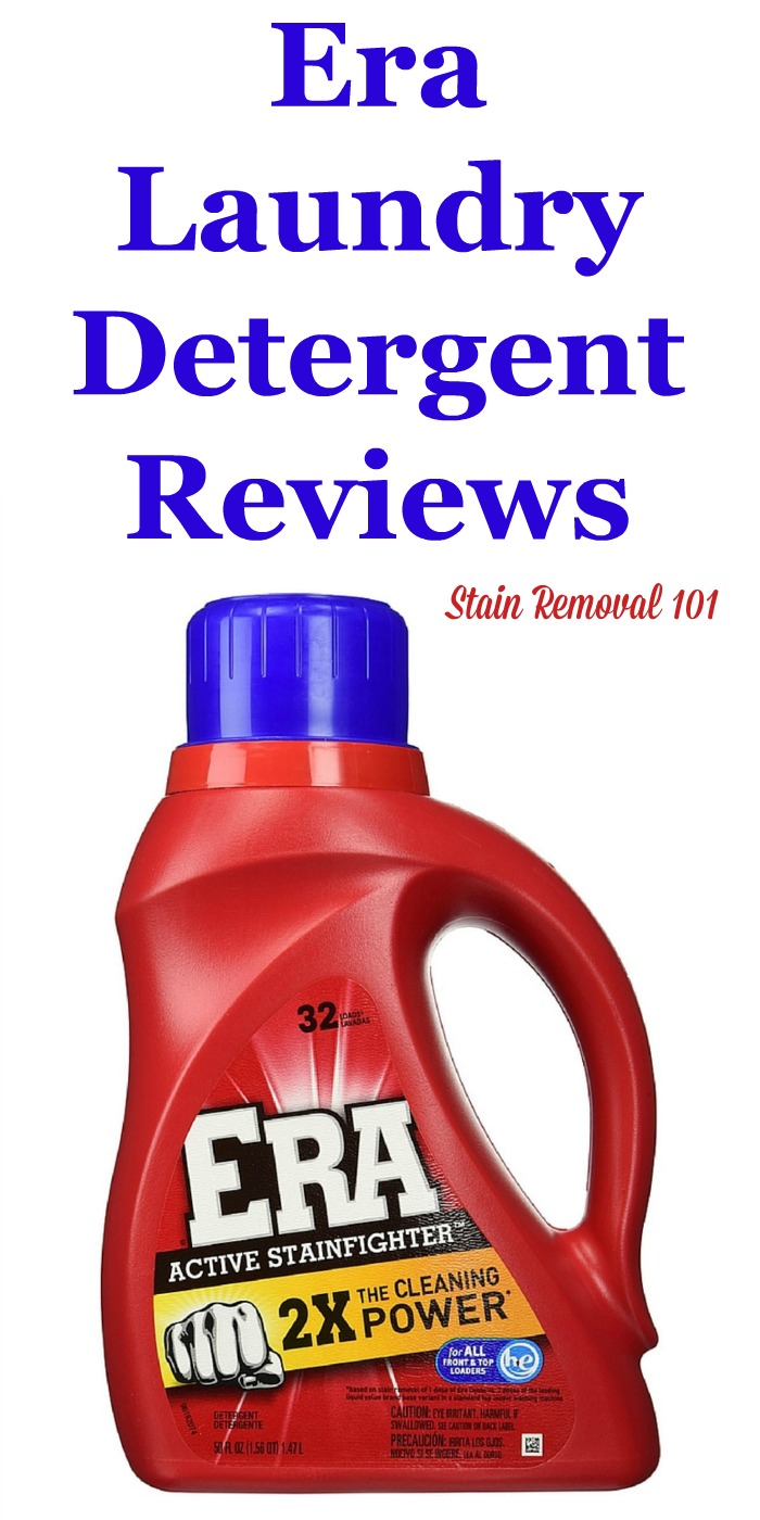 Here is a comprehensive guide about Era laundry detergent, including reviews and ratings of this brand of laundry supply, including different scents and varieties {on Stain Removal 101}