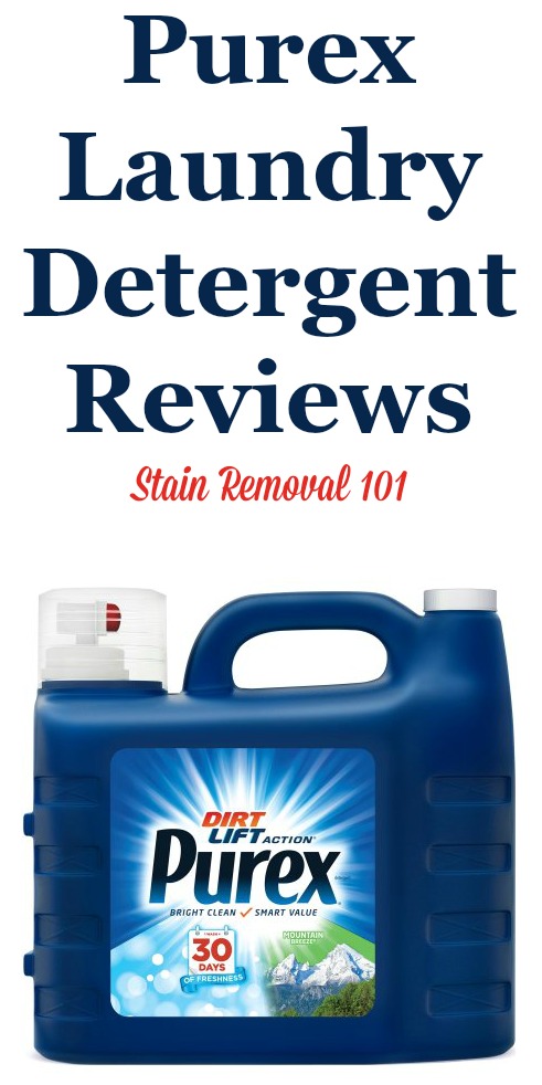 Here is a comprehensive guide about Purex laundry detergent, including reviews and ratings of this brand of laundry supply, including different scents and varieties {on Stain Removal 101}