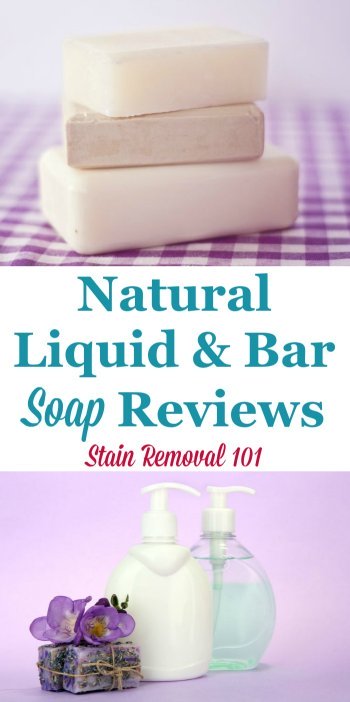 Here is a round up of reviews of natural liquid soap and bar soap products, used for house cleaning and laundry {on Stain Removal 101}