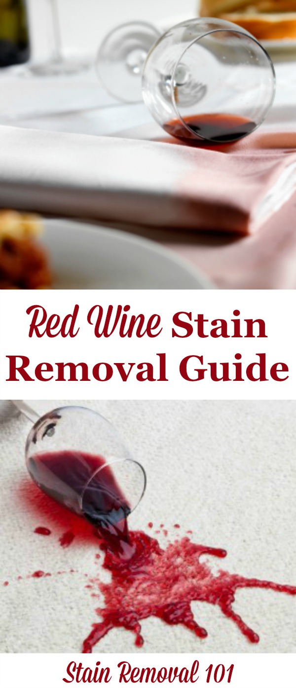 Red wine stain removal guide for clothing, upholstery and carpet {on Stain Removal 101}