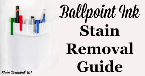 Ballpoint Ink Stain Removal Guide