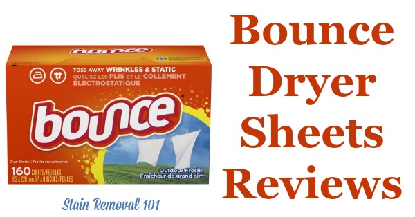 Here is a comprehensive guide about Bounce dryer sheets and fabric softener, including reviews and ratings of this brand of laundry supply for many different scents and varieties {on Stain Removal 101}