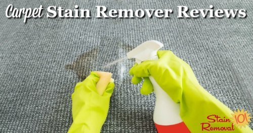 Here is a round up of over 35 carpet stain remover reviews to find out what products work best to remove carpet stains caused by a wide variety of spills and messes {on Stain Removal 101}