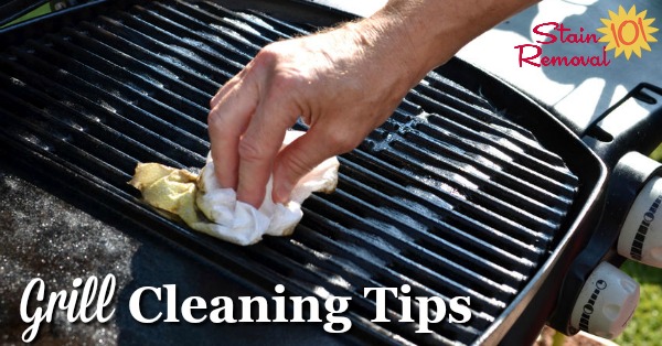 Here is a round up of barbecue grill cleaning tips to make it easier for you and your family to grill out {on Stain Removal 101}