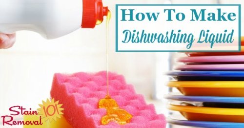 Here is a round up of several recipes for how to make dishwashing liquid, so you can wash dishes without having to buy a commercial product {on Stain Removal 101}