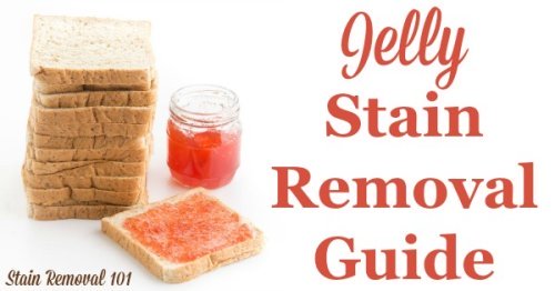 Step by step instructions for jelly stain removal from clothes, upholstery and carpet {on Stain Removal 101}