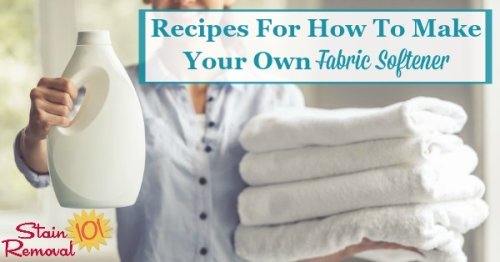 Here is a round up of recipes for how to make your own fabric softener for your laundry {on Stain Removal 101}