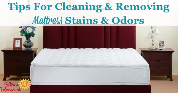 Tips for cleaning and removing mattress stains and odors {on Stain Removal 101}
