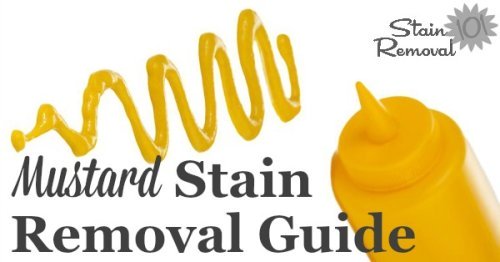 Mustard stain removal guide for clothing, upholstery and carpet {on Stain Removal 101}