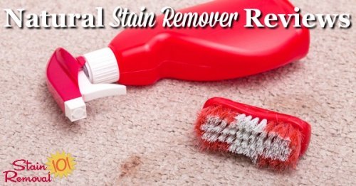 Here is a round up of natural stain remover reviews for all around your house, including laundry, carpet, and more, to identify which products are both eco-friendly and also effective {on Stain Removal 101}