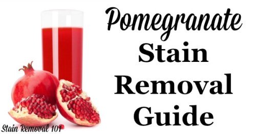 How to remove pomegranate stains from juice or the seeds from clothes, upholstery and carpet {on Stain Removal 101}