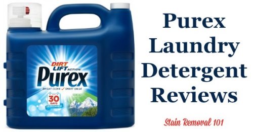 Here is a comprehensive guide about Purex laundry detergent, including reviews and ratings of this brand of laundry supply, including different scents and varieties {on Stain Removal 101}