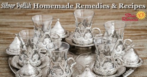 Here is a round up of silver polish homemade remedies and recipes so you can polish silver without purchasing a commercial polish {on Stain Removal 101}