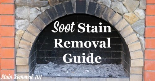 Soot stain removal guide for clothing, upholstery and carpet, with step by step instructions, plus tips for removing from hard surfaces too {on Stain Removal 101}