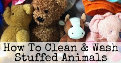 How to instructions for cleaning and washing stuffed animals using the washing machine, hand washing and spot cleaning (with homemade cleaning recipe too!), and how to dry them as well {on Stain Removal 101}