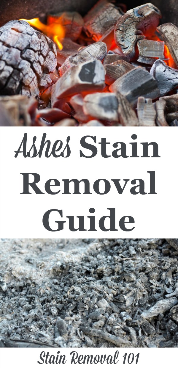 Step by step instructions for ashes stain removal from clothing, upholstery and carpet {on Stain Removal 101}