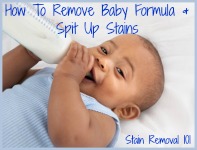 Home remedies for removing baby formula and spit up stains from clothes