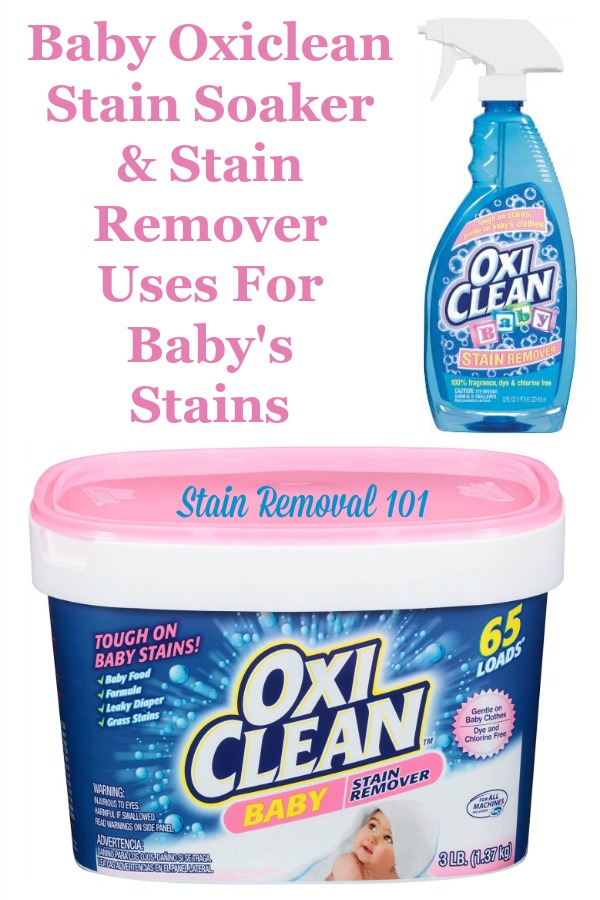 Baby Oxiclean Stain Soaker & Stain Remover uses for baby's stains {on Stain Removal 101} #Oxiclean #BabyOxiclean #StainRemover
