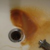 rust stains on fiberglass sink
