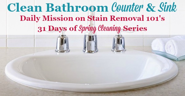 How To Clean Bathroom Sink Counters Daily Routine