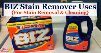 BIZ Stain Remover Uses {for stain removal and cleaning}