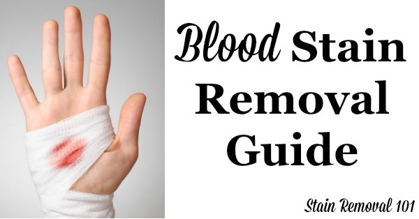 Blood stain removal guide for clothes, upholstery and carpet {on Stain Removal 101}