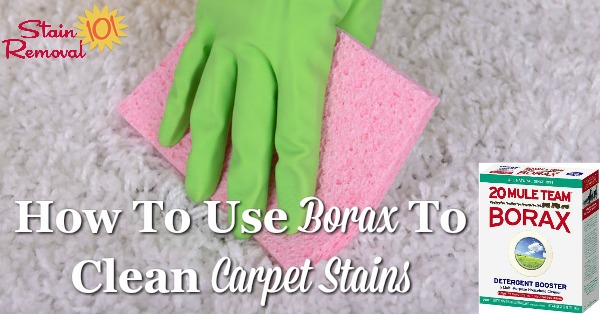 How to use borax to clean and remove stains from your carpet {on Stain Removal 101}