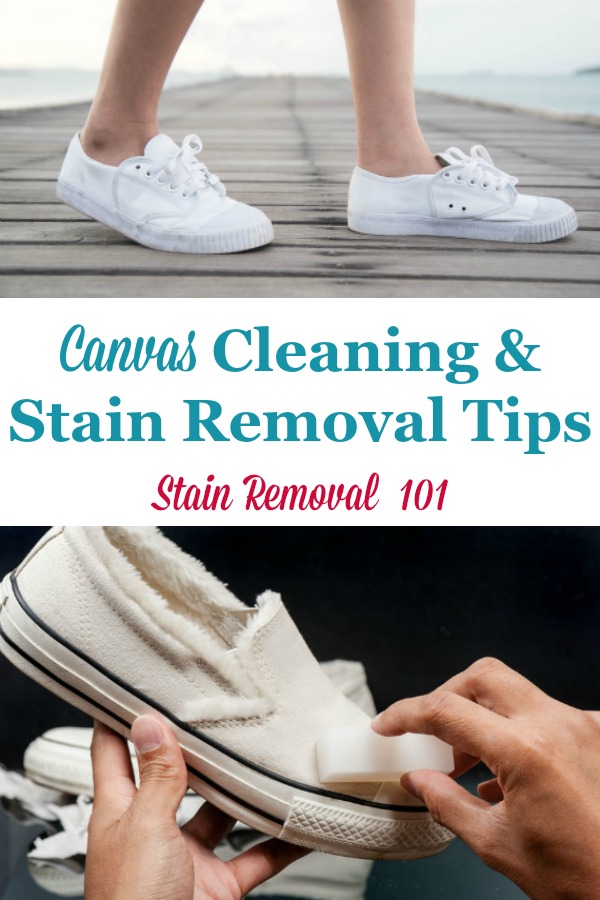 Here are canvas cleaning tips and stain removal ideas to clean items made with canvas around your home {on Stain Removal 101} #CanvasCleaningTips #CleanCanvas #CanvasStainRemoval