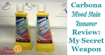 Carbona blood stain remover review: My secret weapon