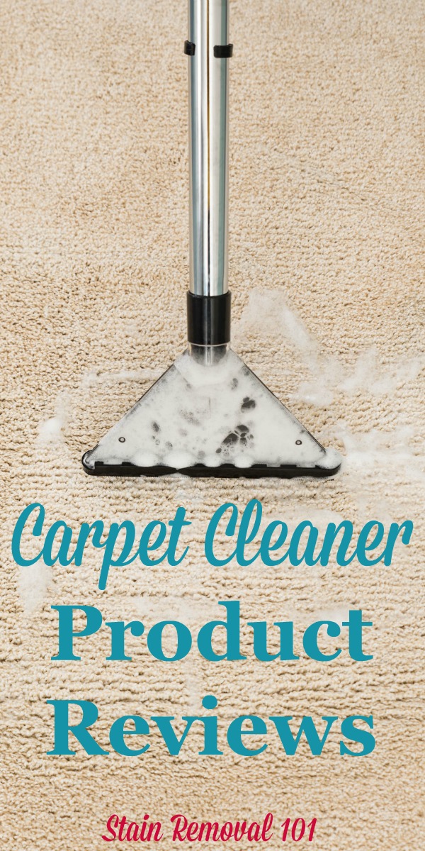 Here are carpet cleaner product reviews and ratings from readers, discussing various products designed to clean your whole carpet, not just a spot or stain on it {on Stain Removal 101}