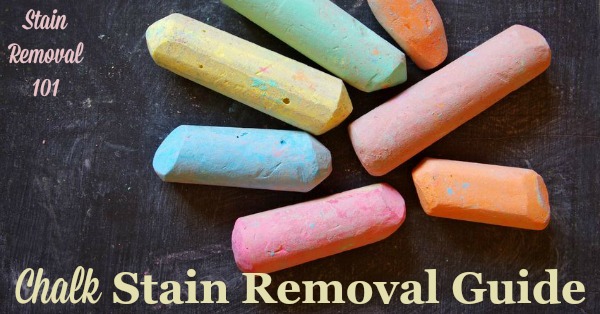Chalk stain removal guide for clothing, upholstery and carpet {on Stain Removal 101}