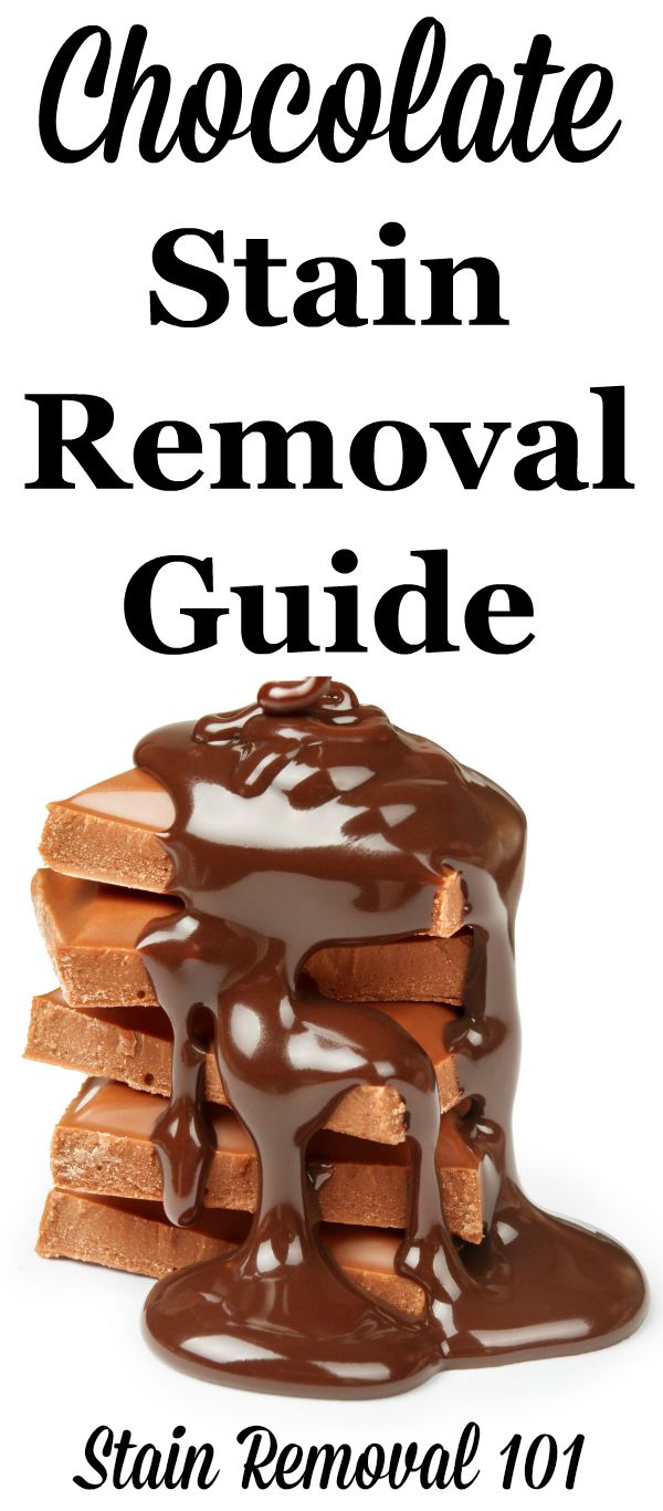 Chocolate stain removal guide for clothes, upholstery and carpet {on Stain Removal 101}